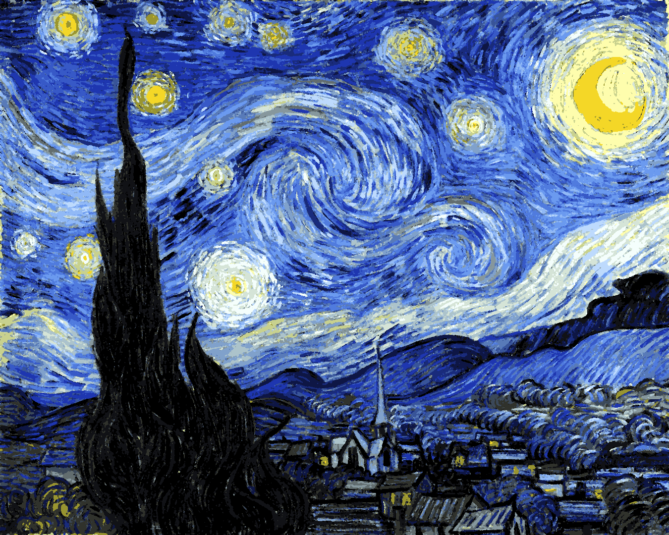 Vincent Van Gogh PD - (162) - The Starry Night - Van-Go Paint-By-Number Kit