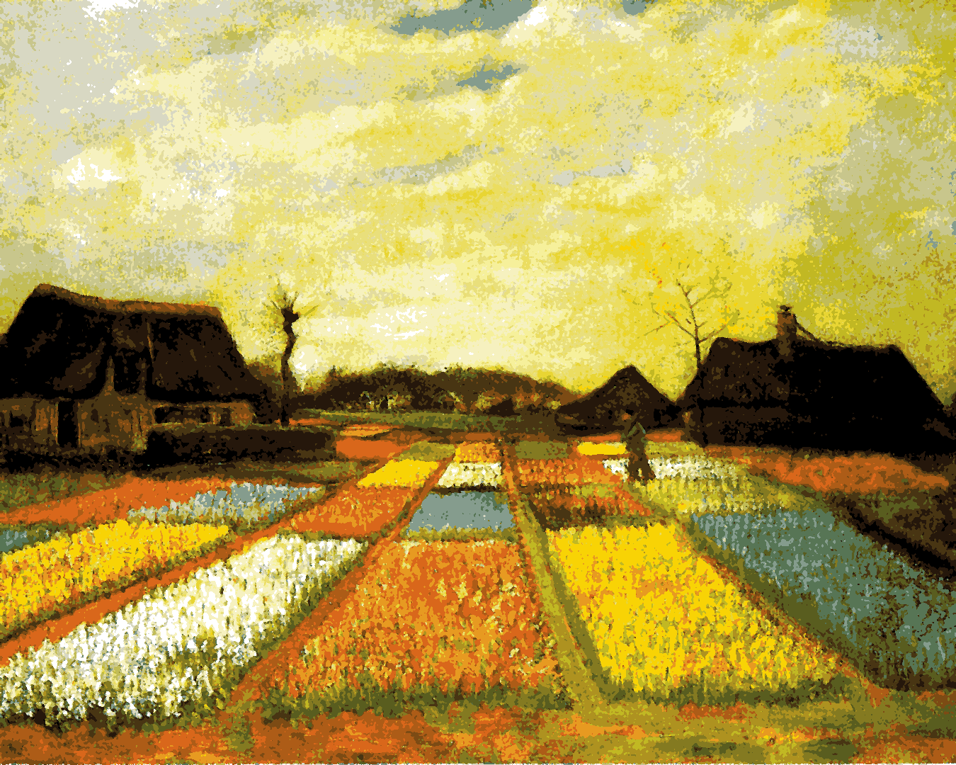 Van-Gogh Painting PD - (22) - Bulb Fields - Van-Go Paint-By-Number Kit