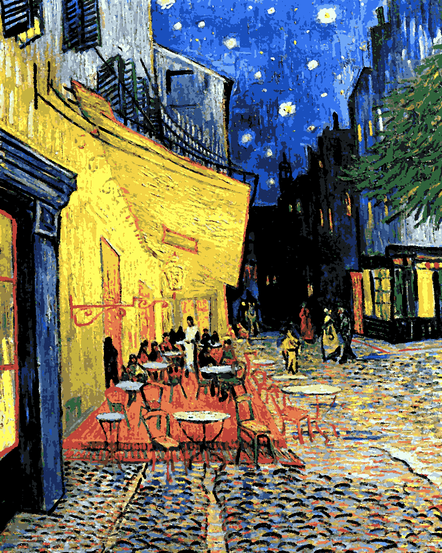 Vincent Van Gogh PD - (24) - Café Terrace at Night - Van-Go Paint-By-Number Kit