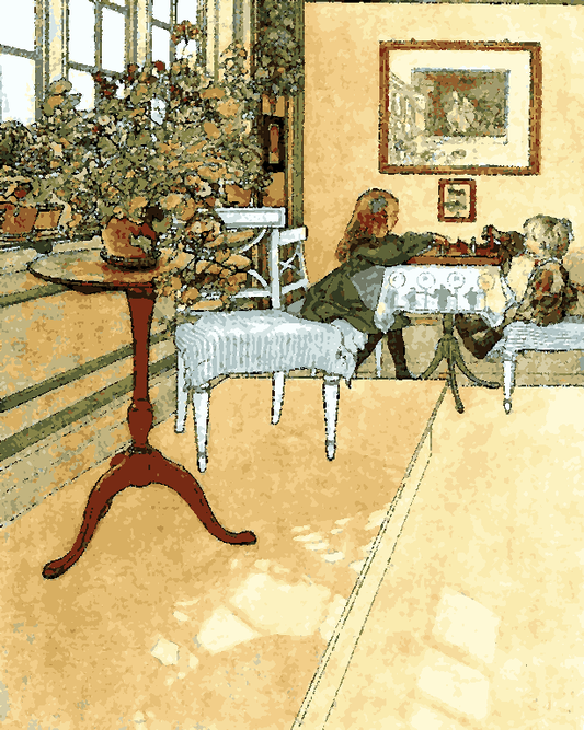 A Game of Chess by Carl Larsson (41) - Van-Go Paint-By-Number Kit