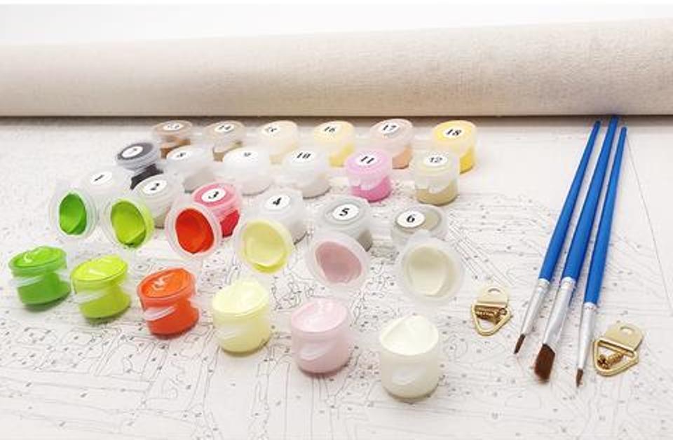 Coconut Grove Seaside Landscape - Van-Go Paint-By-Number Kit