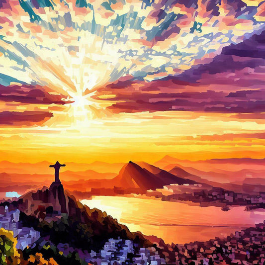Sunset in Rio de Janeiro - Van-Go Paint-By-Number Kit