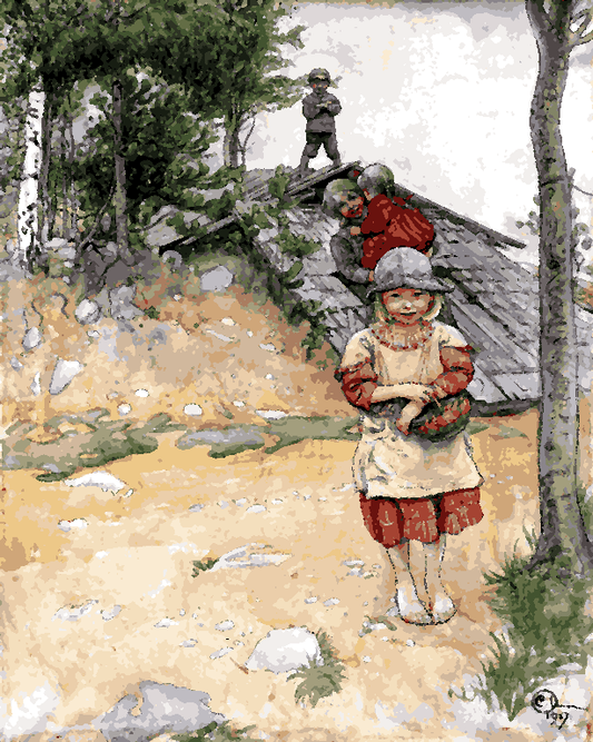 By the cellar by Carl Larsson (51) - Van-Go Paint-By-Number Kit