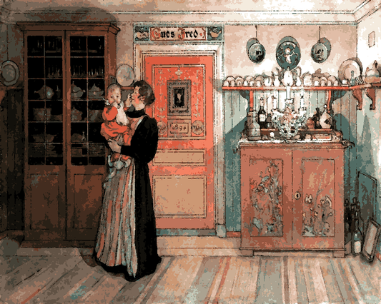 Between Christmas and New Year by Carl Larsson (7) - Van-Go Paint-By-Number Kit