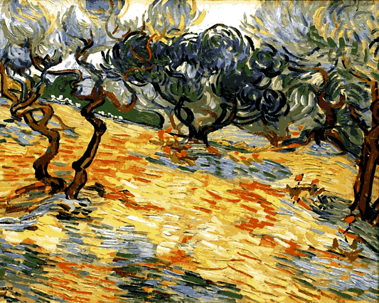 Painting By Van-Gogh PD (81) - Olive trees - Van-Go Paint-By-Number Kit
