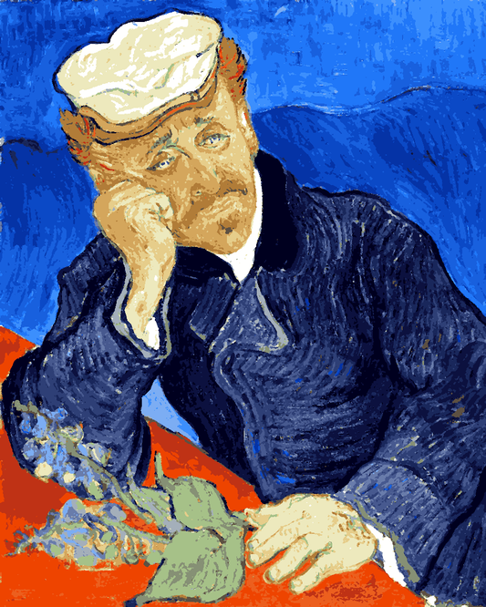 Van-Gogh Painting PD (90) - Portrait of Dr. Gachet - Van-Go Paint-By-Number Kit