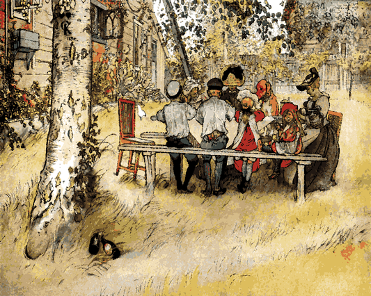 Breakfast Under Birch by Carl Larsson (9) - Van-Go Paint-By-Number Kit