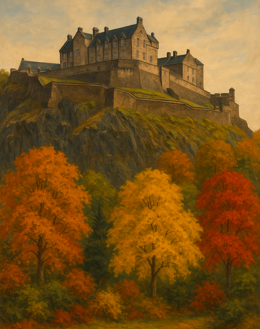 Amazing Places OD (391A) - Edinburgh Castle in Autumn, Scotland - Van-Go Paint-By-Number Kit