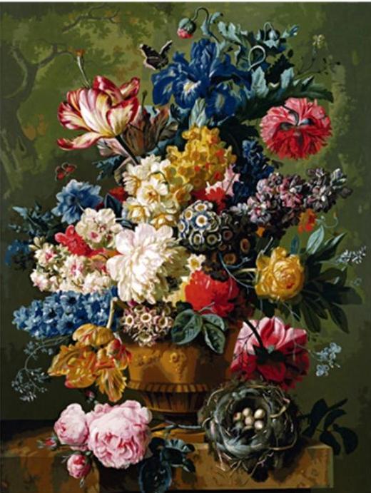 Flowers in a Vase by Paul Theodor van Brussel - Van-Go Paint-By-Number Kit