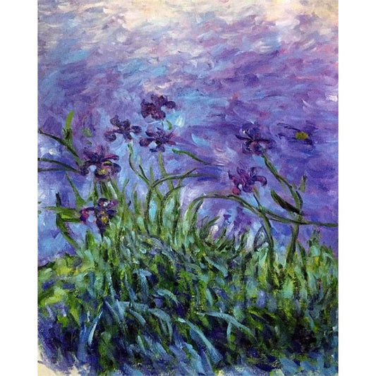 Lilac Irises by Claude Monet - Van-Go Paint-By-Number Kit