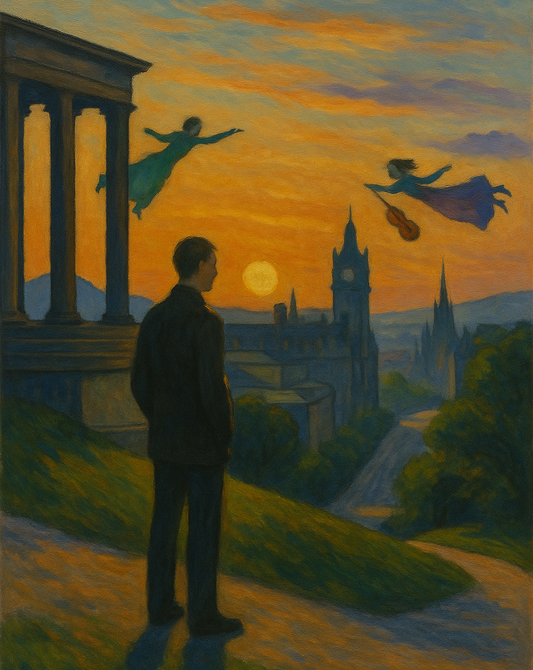Amazing Places OD (391E) - Edinburgh, Sunset Over Calton Hill, Scotland - Van-Go Paint-By-Number Kit