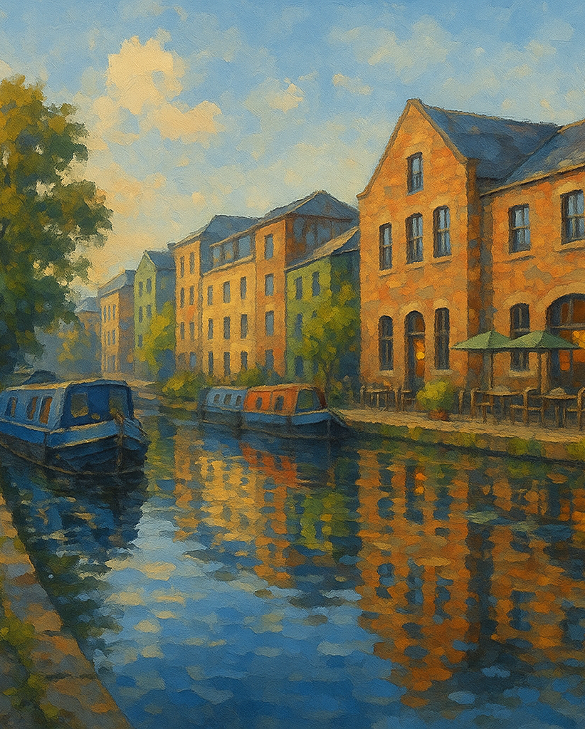 Amazing Places OD (391Q) - Edinburgh, Union Canal Reflections, Scotland - Van-Go Paint-By-Number Kit