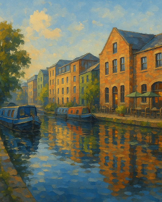 Amazing Places OD (391Q) - Edinburgh, Union Canal Reflections, Scotland - Van-Go Paint-By-Number Kit