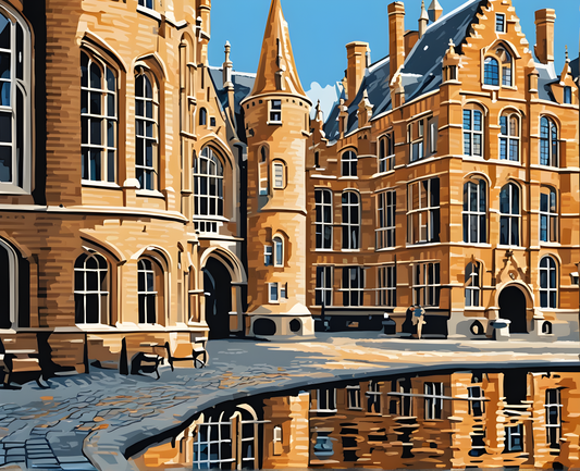 The Binnenhof, Hague, Netherlands (2) - Van-Go Paint-By-Number Kit