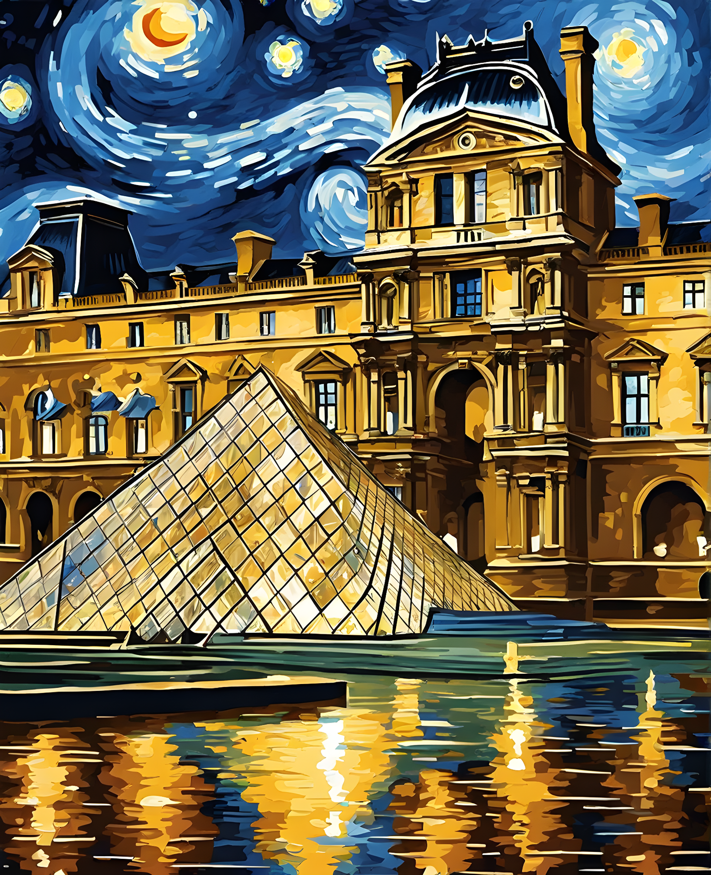 Castles OD - Louvre Palace, France (21) - Van-Go Paint-By-Number Kit
