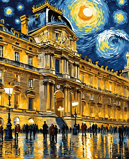 Castles OD - Louvre Palace, France (22) - Van-Go Paint-By-Number Kit