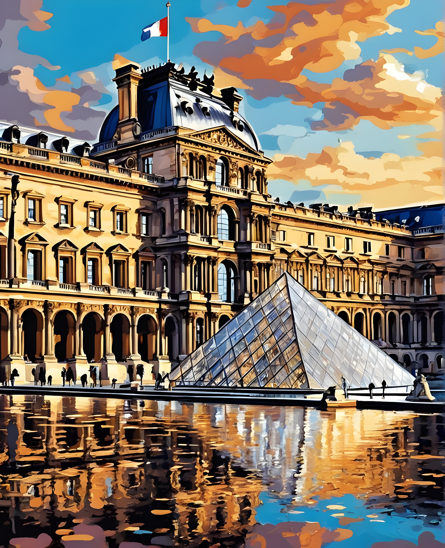Castles OD - Louvre Palace, France (17) - Van-Go Paint-By-Number Kit