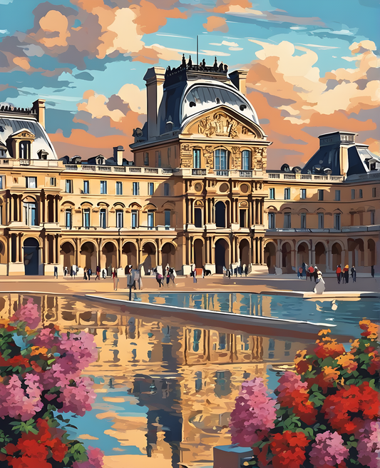 Castles OD - Louvre Palace, France (15) - Van-Go Paint-By-Number Kit