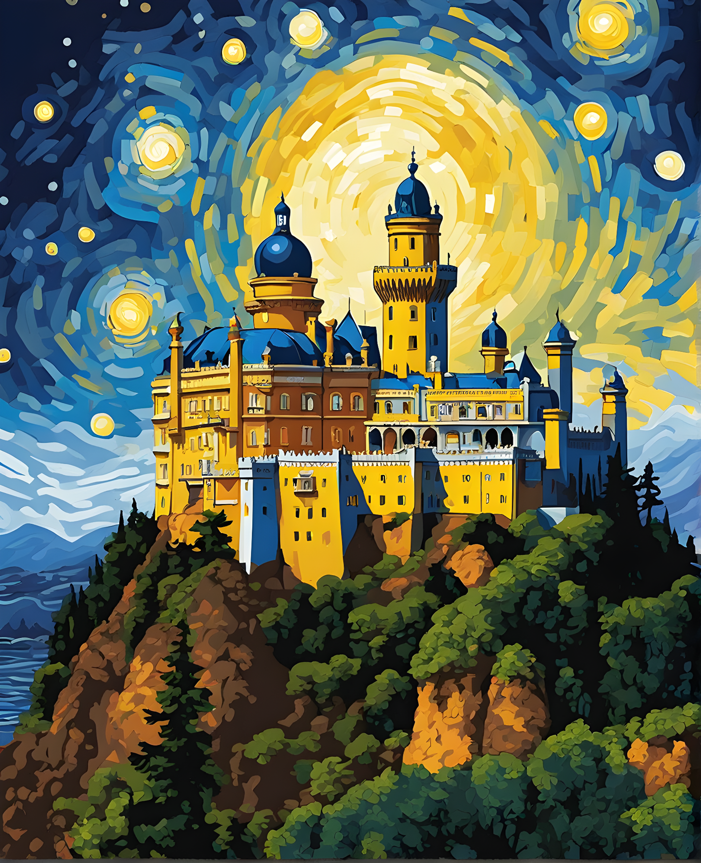 Castles OD - Pena Palace, Portugal (10) - Van-Go Paint-By-Number Kit
