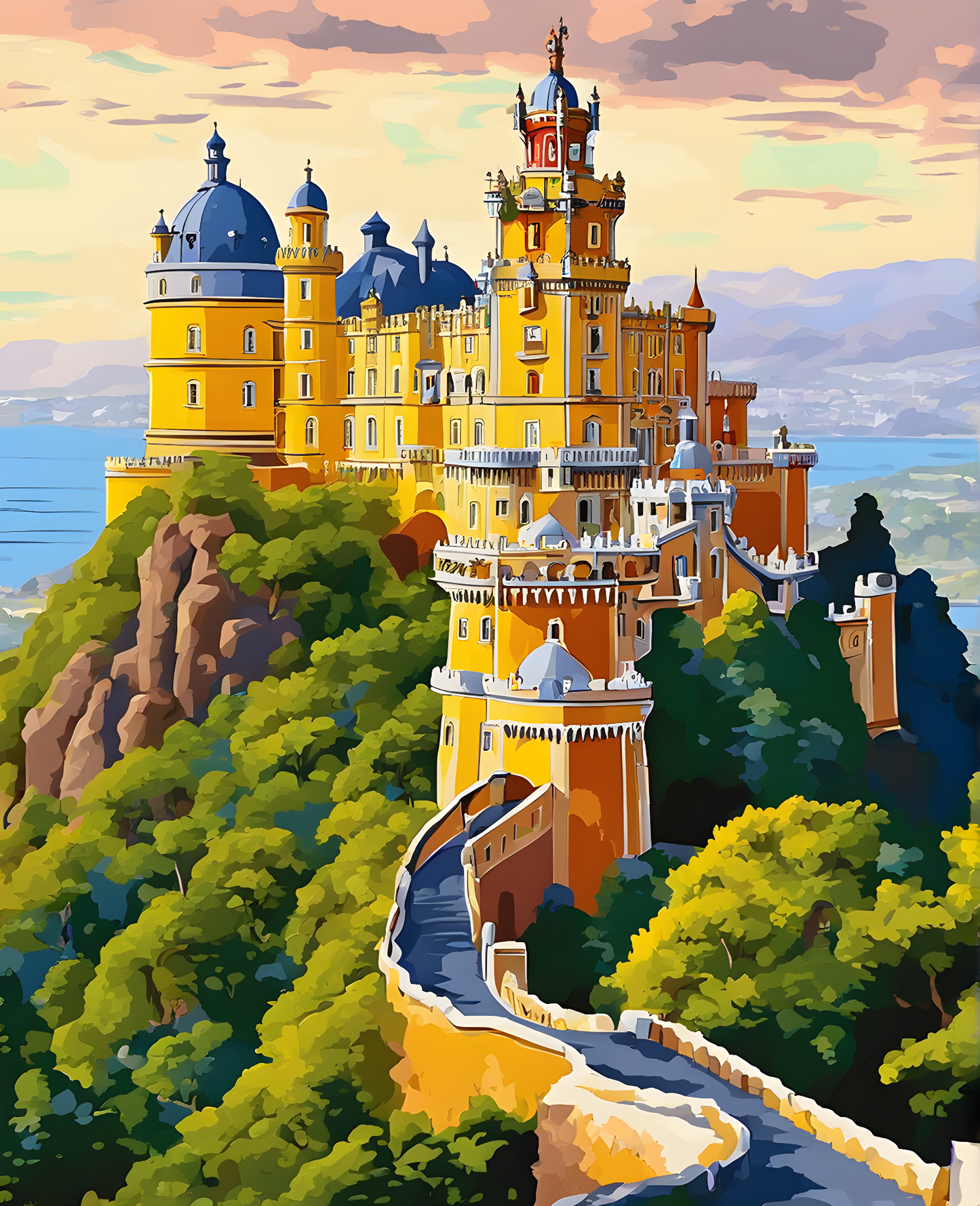 Castles OD - Pena Palace, Portugal (9) - Van-Go Paint-By-Number Kit