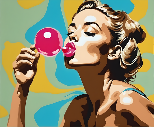 Street Art Collection OD (39) - Bubble Gum Girl - Van-Go Paint-By-Number Kit