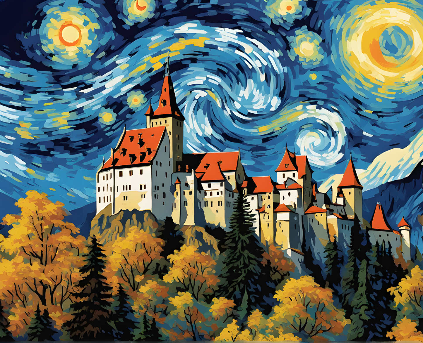 Castles OD - Bran Castle, Romania (40) - Van-Go Paint-By-Number Kit