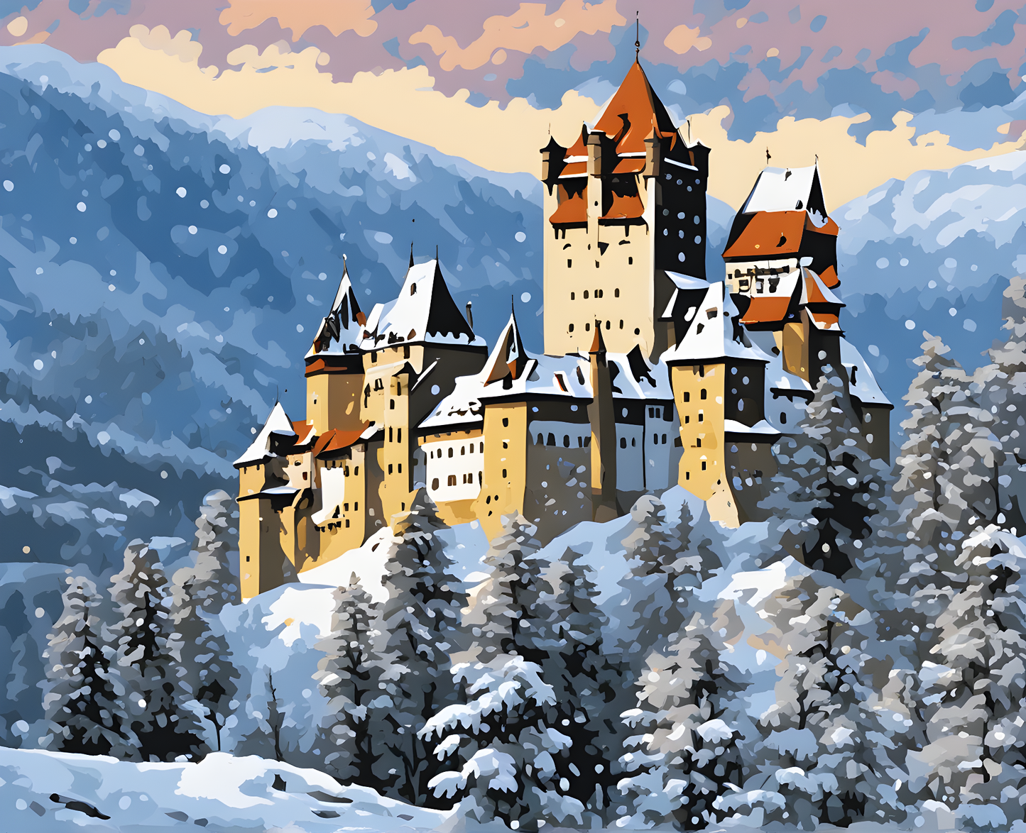 Castles OD - Bran Castle, Romania (42) - Van-Go Paint-By-Number Kit