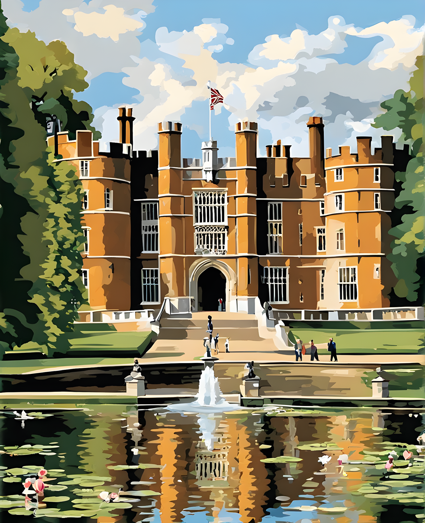 Castles OD - Hampton Court Palace, England (30) - Van-Go Paint-By-Number Kit