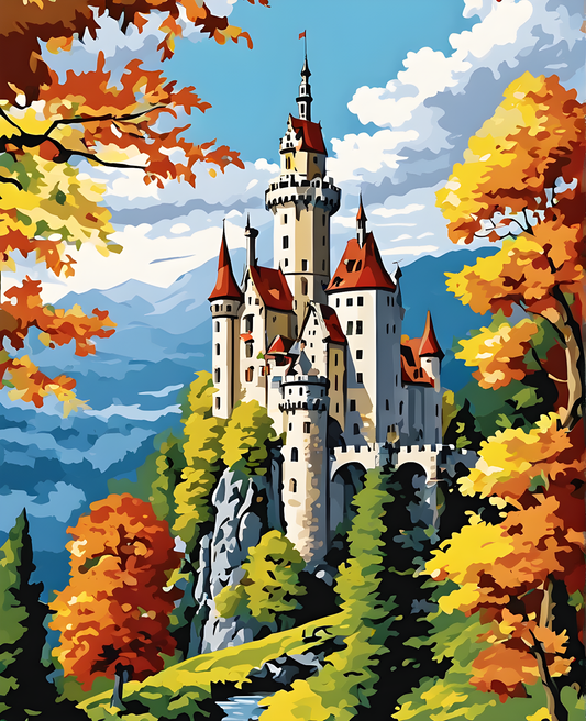 Castles OD - Lichtenstein Castle, Germany (35) - Van-Go Paint-By-Number Kit