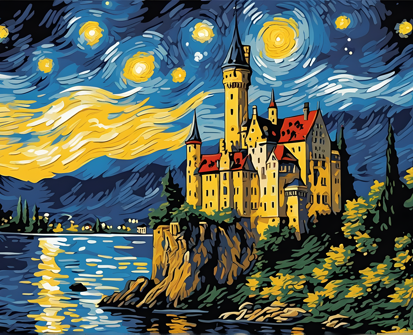 Castles OD - Lichtenstein Castle, Germany (36) - Van-Go Paint-By-Number Kit