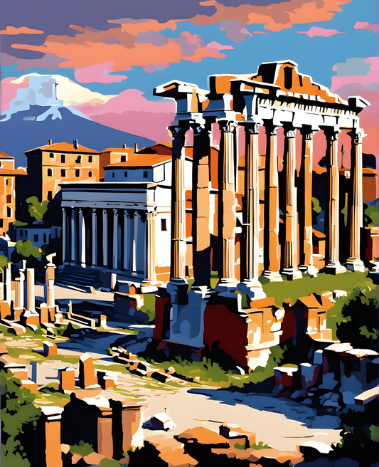 Roman Forum, Rome, Italy (3) - Van-Go Paint-By-Number Kit