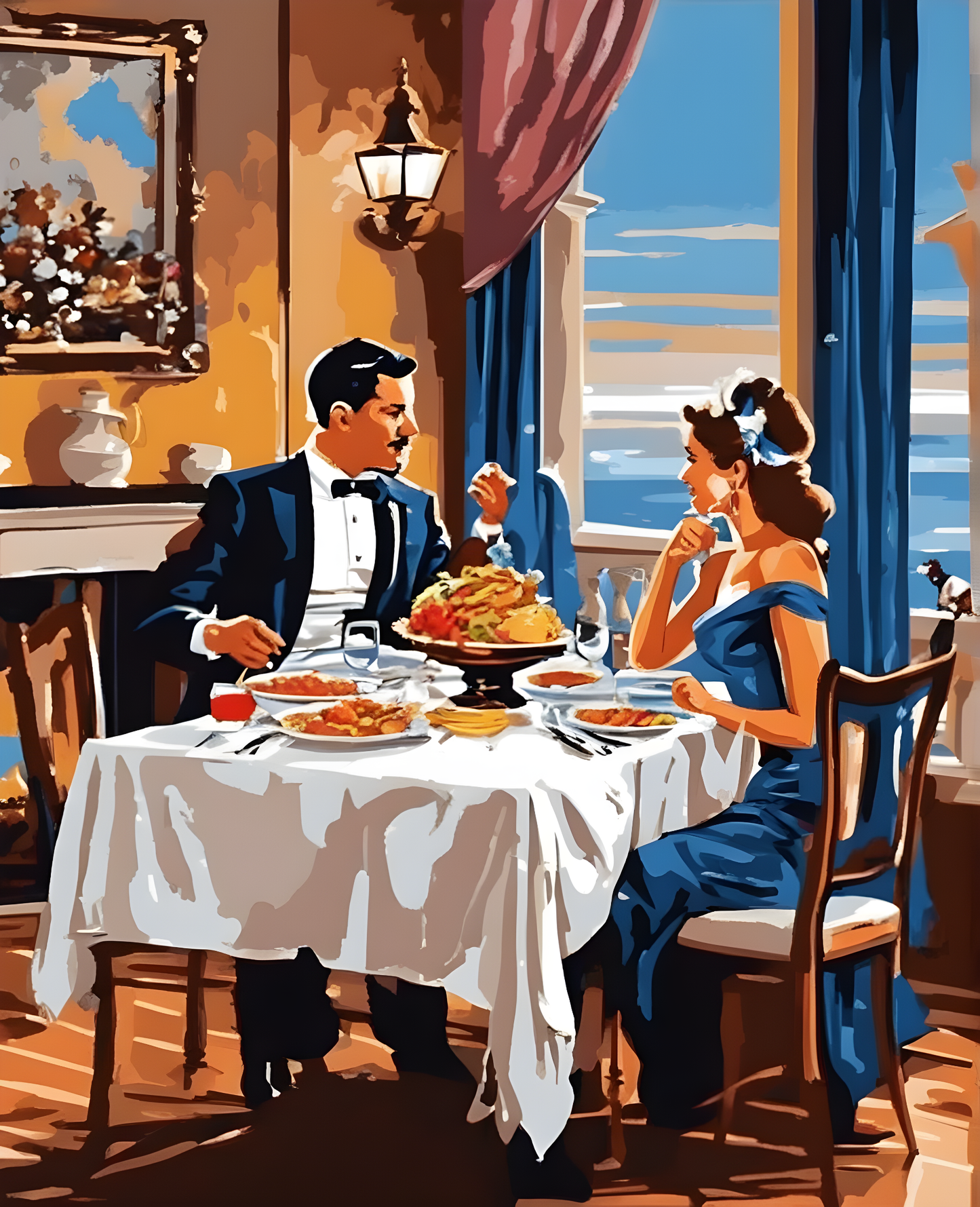 Romantic Supper - Van-Go Paint-By-Number Kit