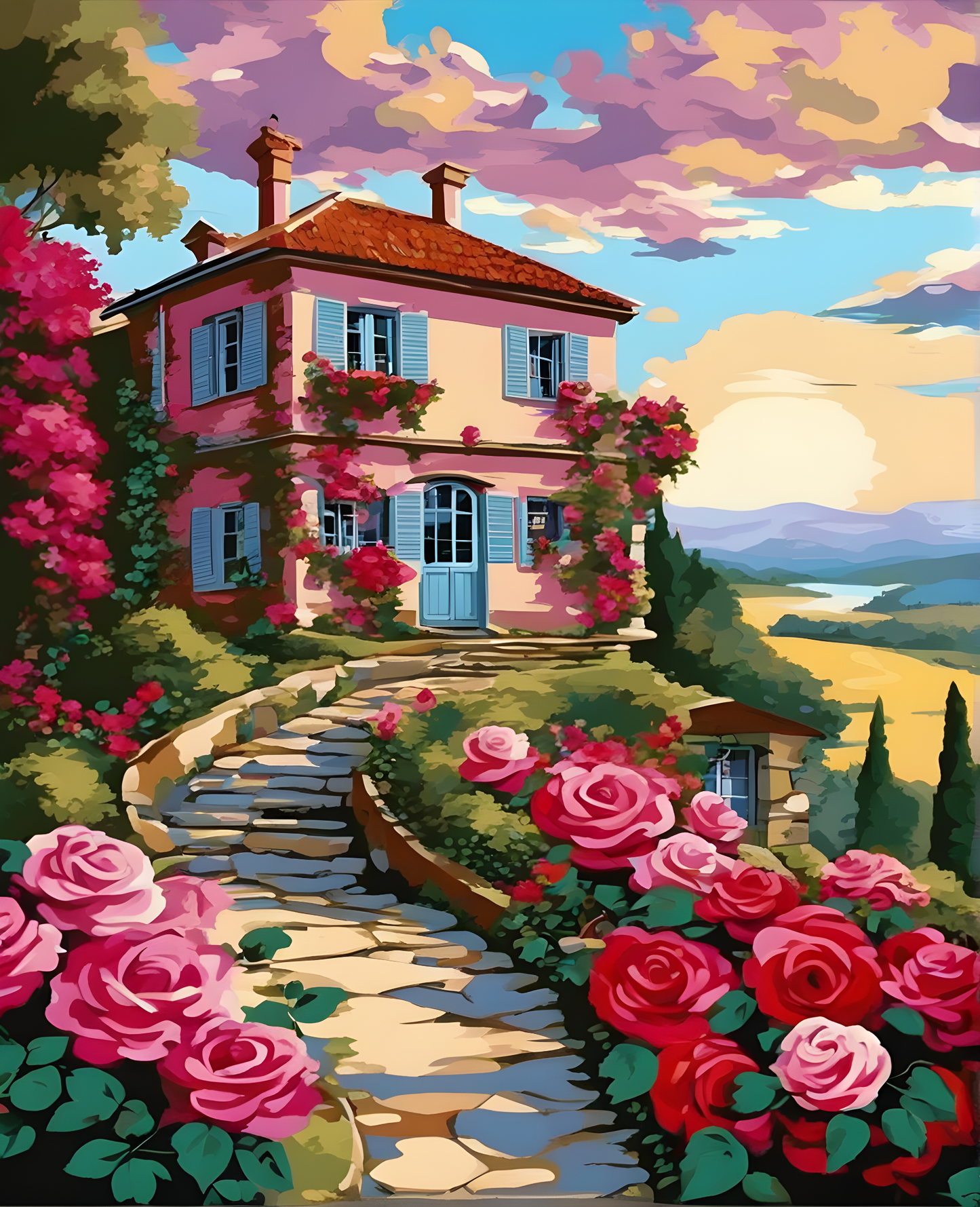 Rose Lane House PD - Van-Go Paint-By-Number Kit