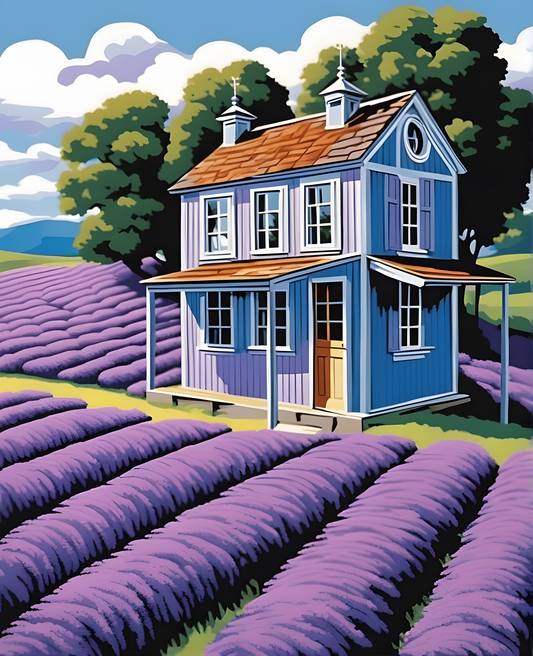 Shed with Lavender - Van-Go Paint-By-Number Kit