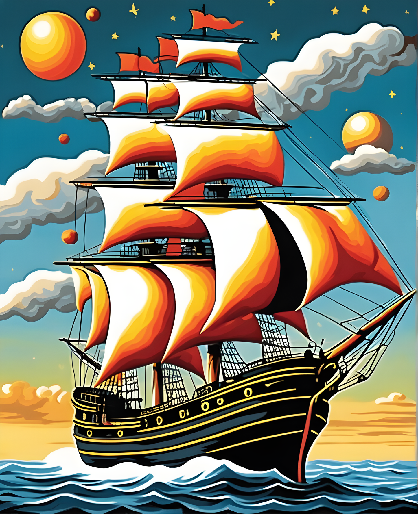 Ship of Dreams - Van-Go Paint-By-Number Kit