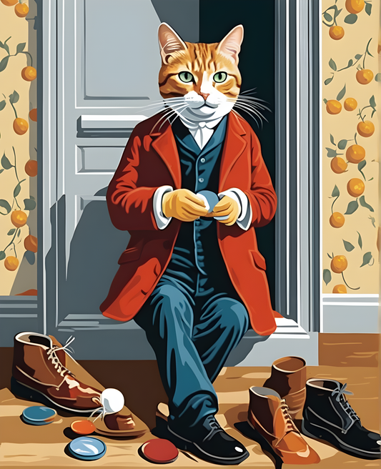 The Shoeshiner Cat - Van-Go Paint-By-Number Kit