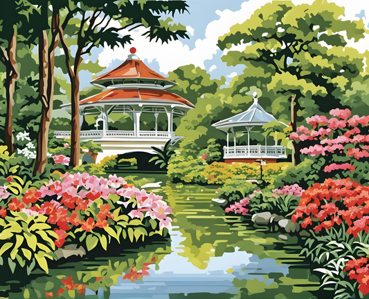 Singapore Collection OD (18) - Singapore Botanic Garden - Van-Go Paint-By-Number Kit