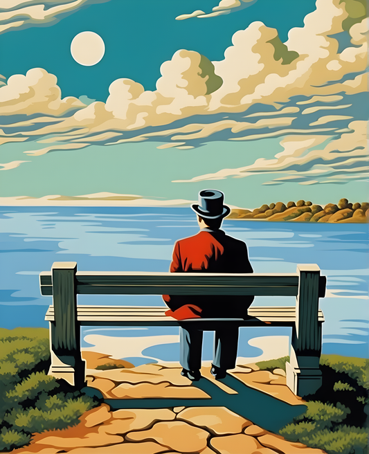 Sitting alone - Van-Go Paint-By-Number Kit