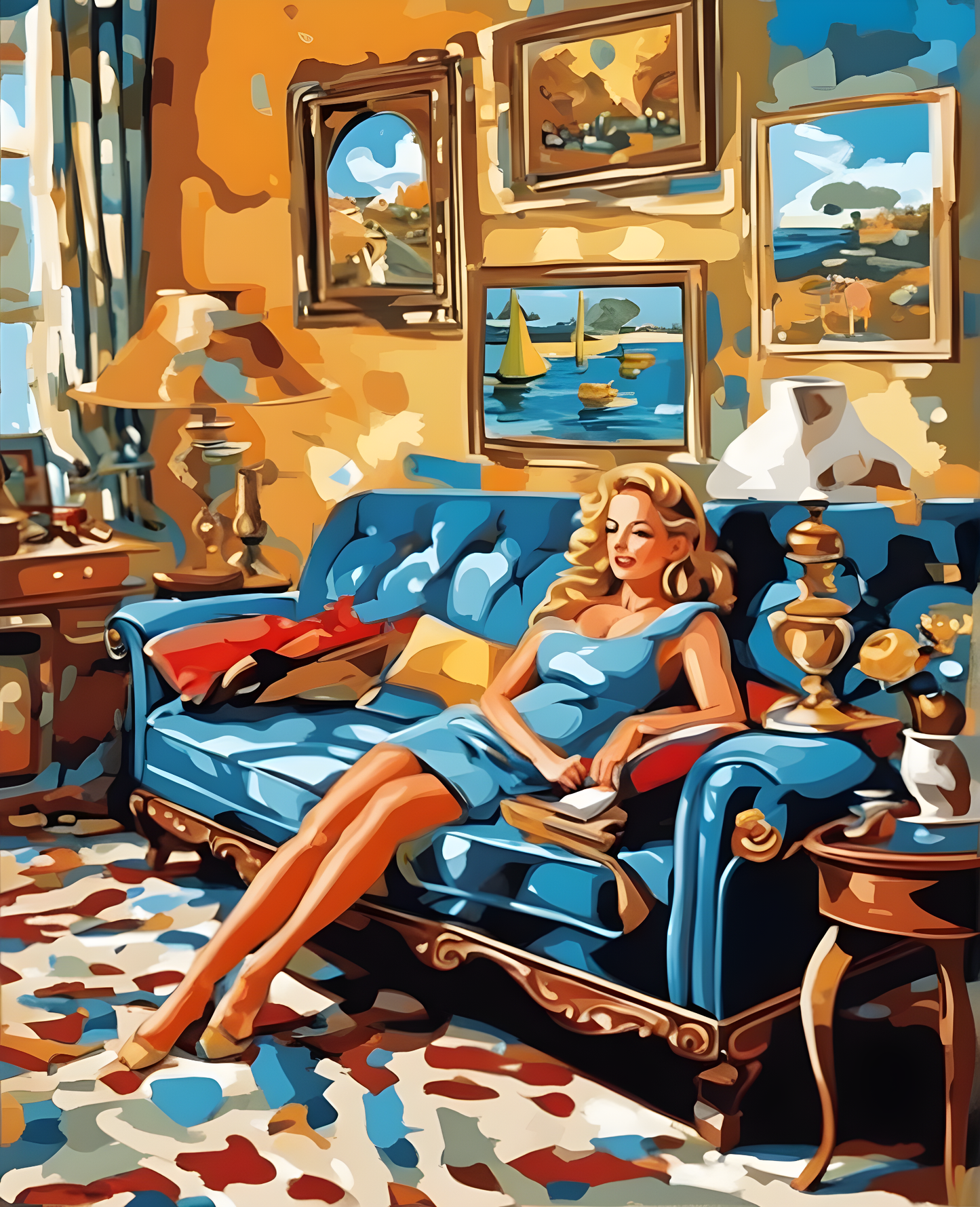 Sofa Day Dreaming (1) - Van-Go Paint-By-Number Kit