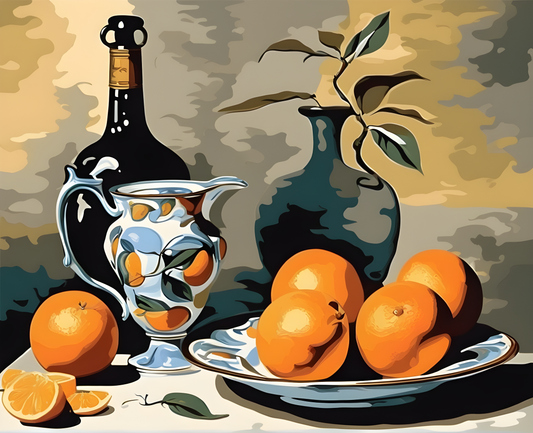 Still Life with Oranges (2) - Van-Go Paint-By-Number Kit