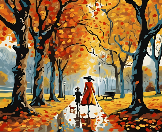Stroll in an Autumn Park - Van-Go Paint-By-Number