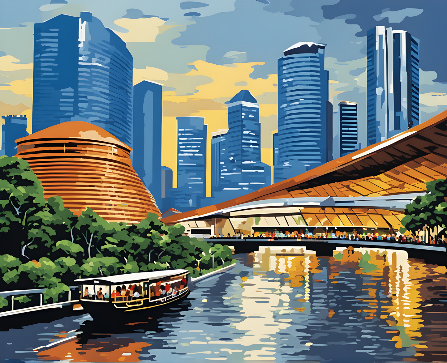 Singapore Collection OD (15) - Suntec City - Van-Go Paint-By-Number Kit