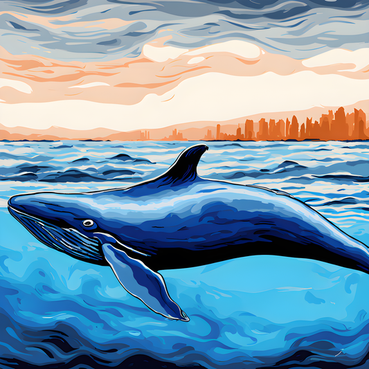 Blue Whale (1) - Van-Go Paint-By-Number Kit