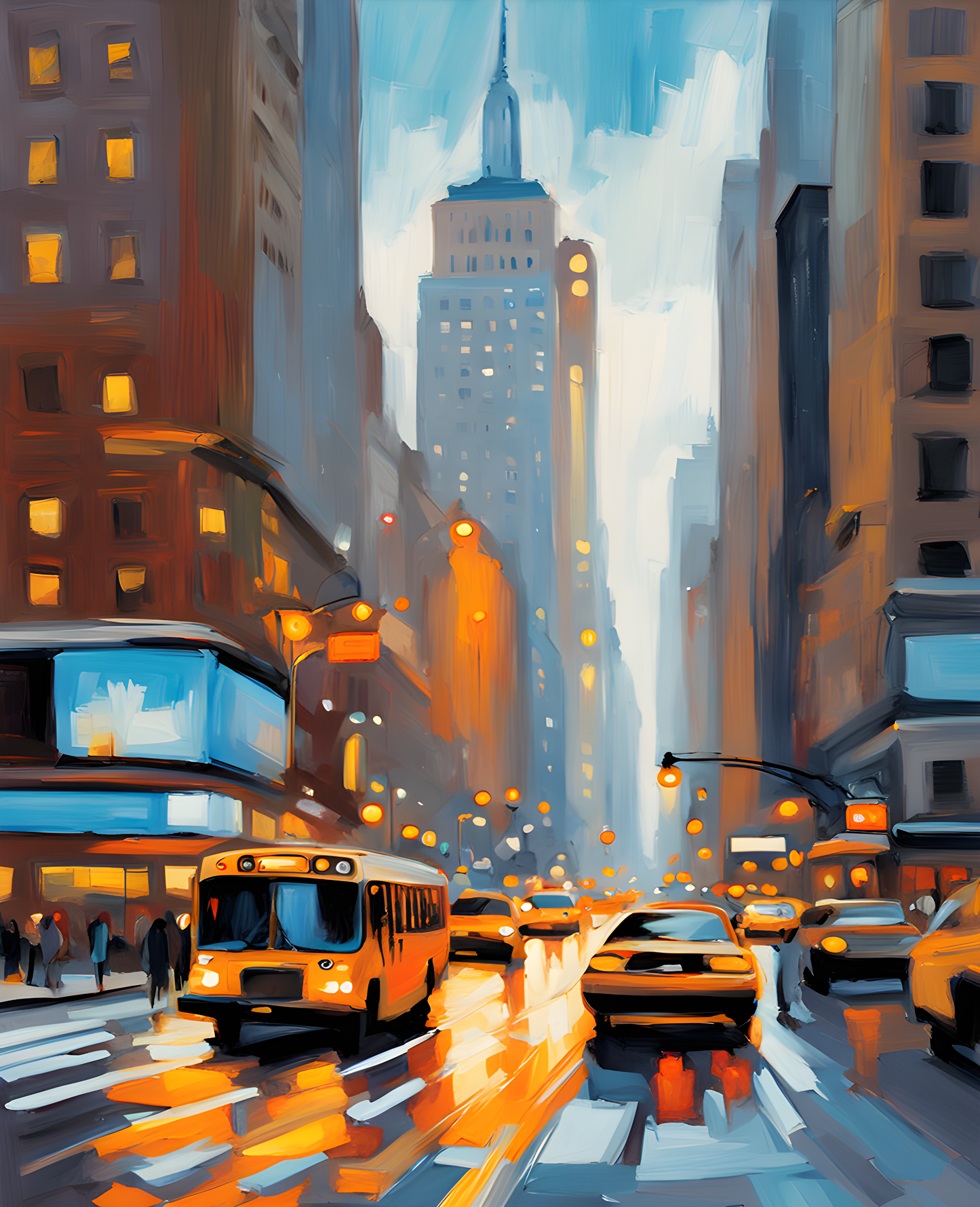 USA Great Places (242) - New York City Street Scene - Van-Go Paint-By-Number Kit