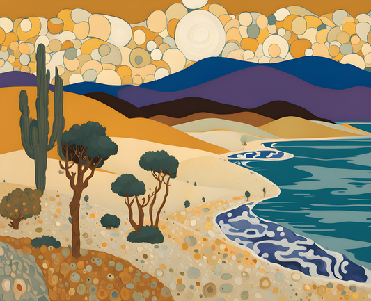 Desert Shore (1) - Van-Go Paint-By-Number Kit