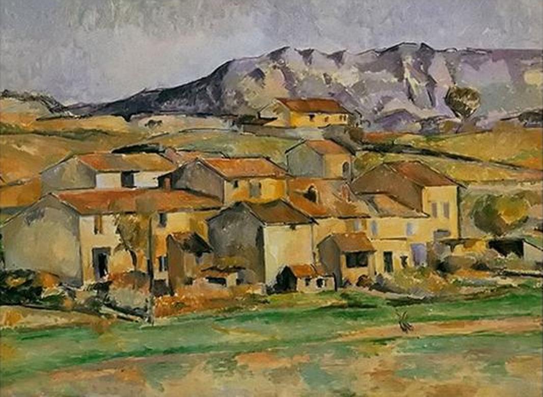 Mont Sainte Victoire And Hamlet Near Gardanne by Paul Cezanne - Van-Go Paint-By-Number Kit