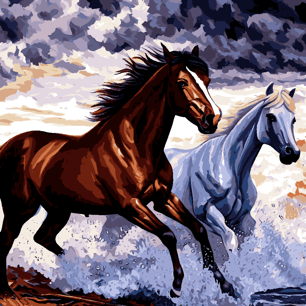 Horses Storm - Van-Go Paint-By-Number Kit