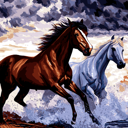 Horses Storm - Van-Go Paint-By-Number Kit