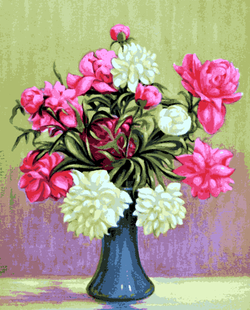 Peony by Lafayette F. Cargill - Van-Go Paint-By-Number Kit