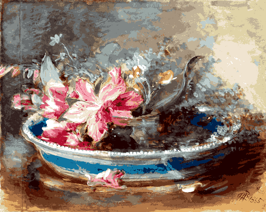 Flowers in a Bowl by James Holland - Van-Go Paint-By-Number Kit